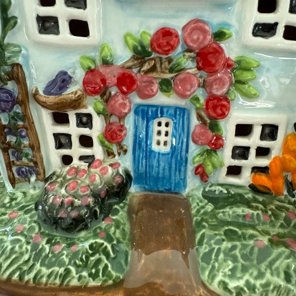 BLUESKY CLAYWORKS “THE NEST”TEALIGHT HOLDER HOUSE,BIRDS, FLOWERS GARDEN NEW - Picture 2 of 11